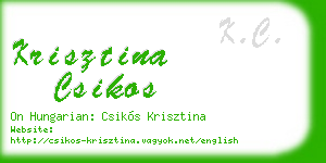 krisztina csikos business card