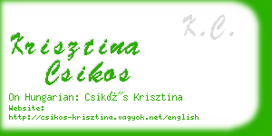 krisztina csikos business card